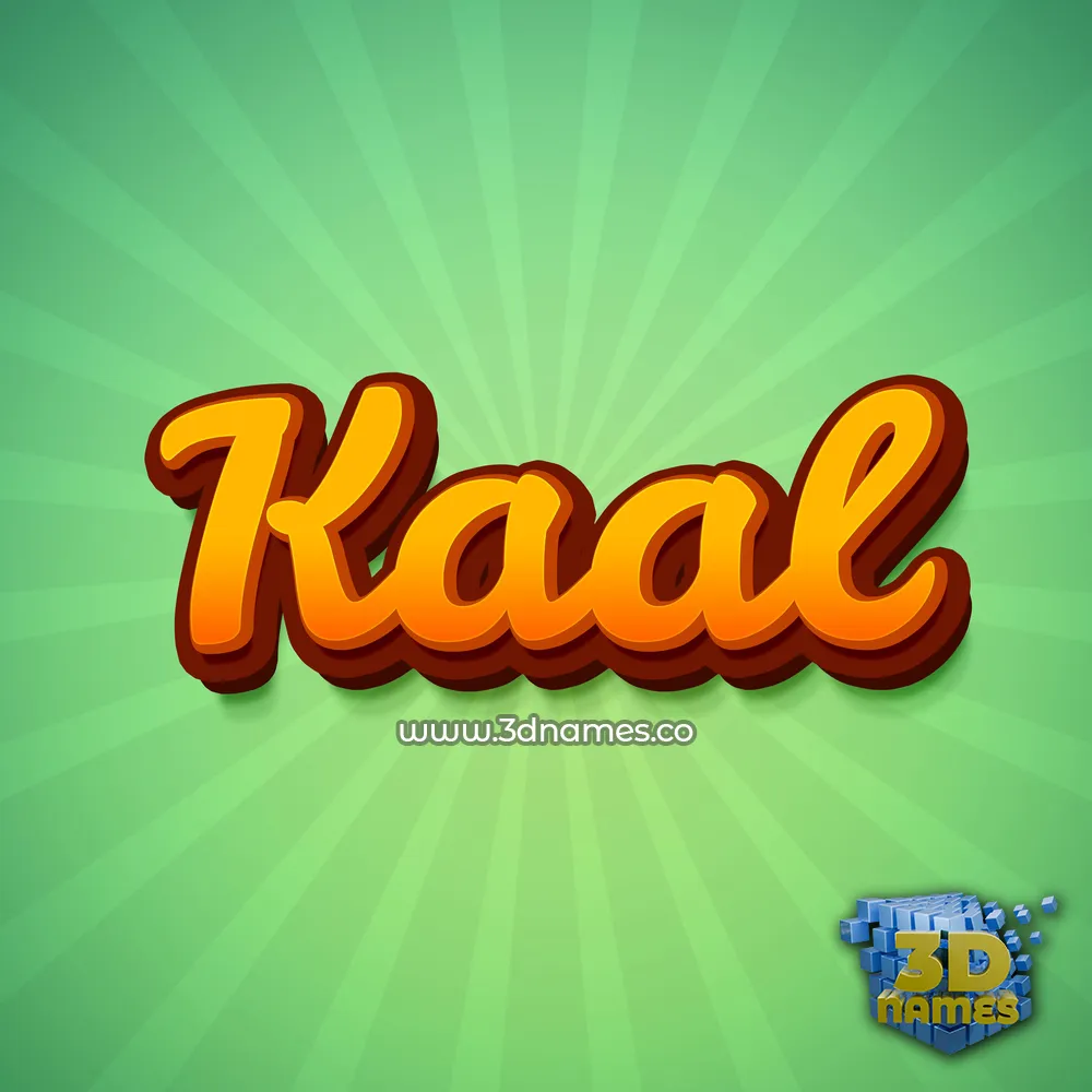 kaal in Green Rays style - 3D name wallpaper