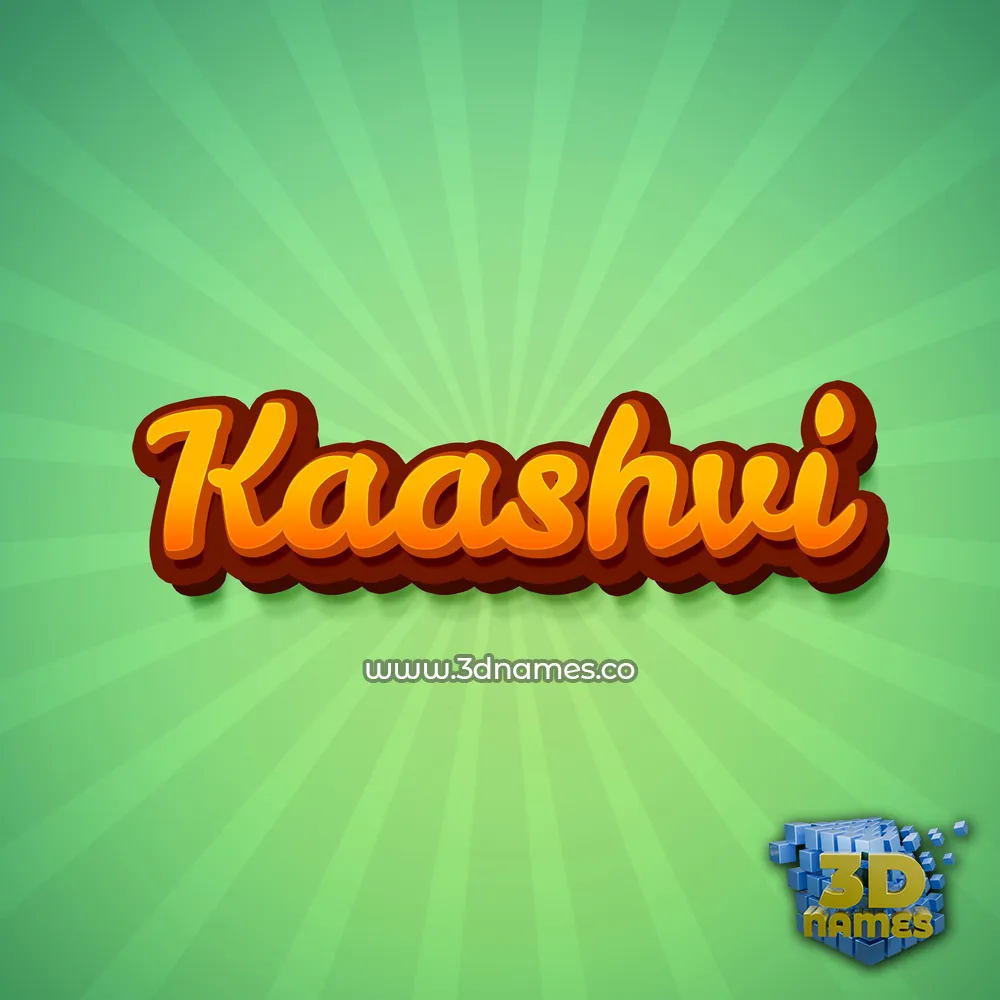 kaashvi in Green Rays style - 3D name wallpaper
