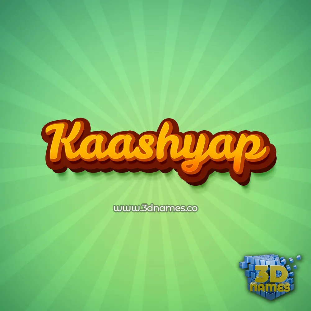 kaashyap in Green Rays style - 3D name wallpaper