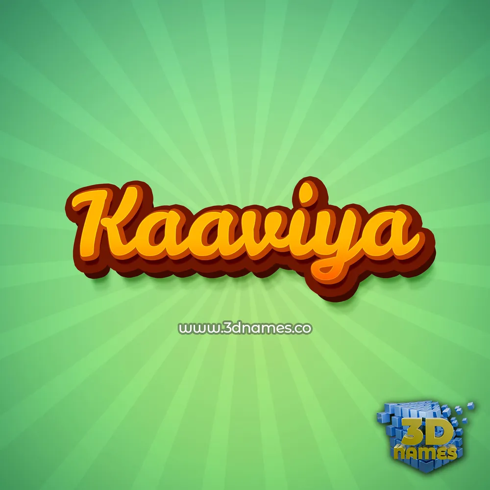 kaaviya in Green Rays style - 3D name wallpaper