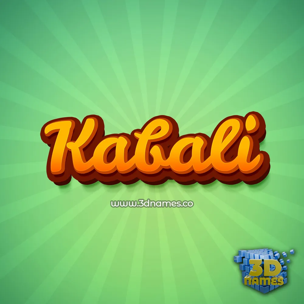 kabali in Green Rays style - 3D name wallpaper