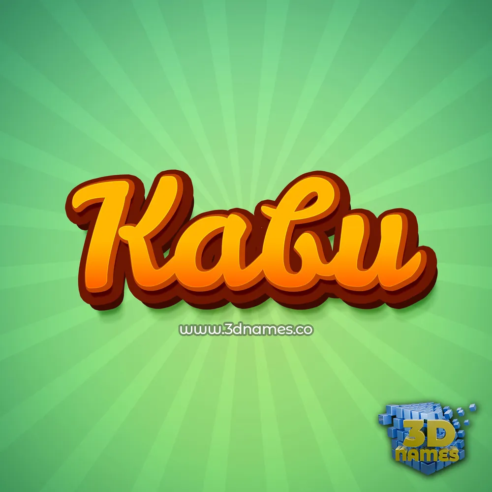 kabu in Green Rays style - 3D name wallpaper