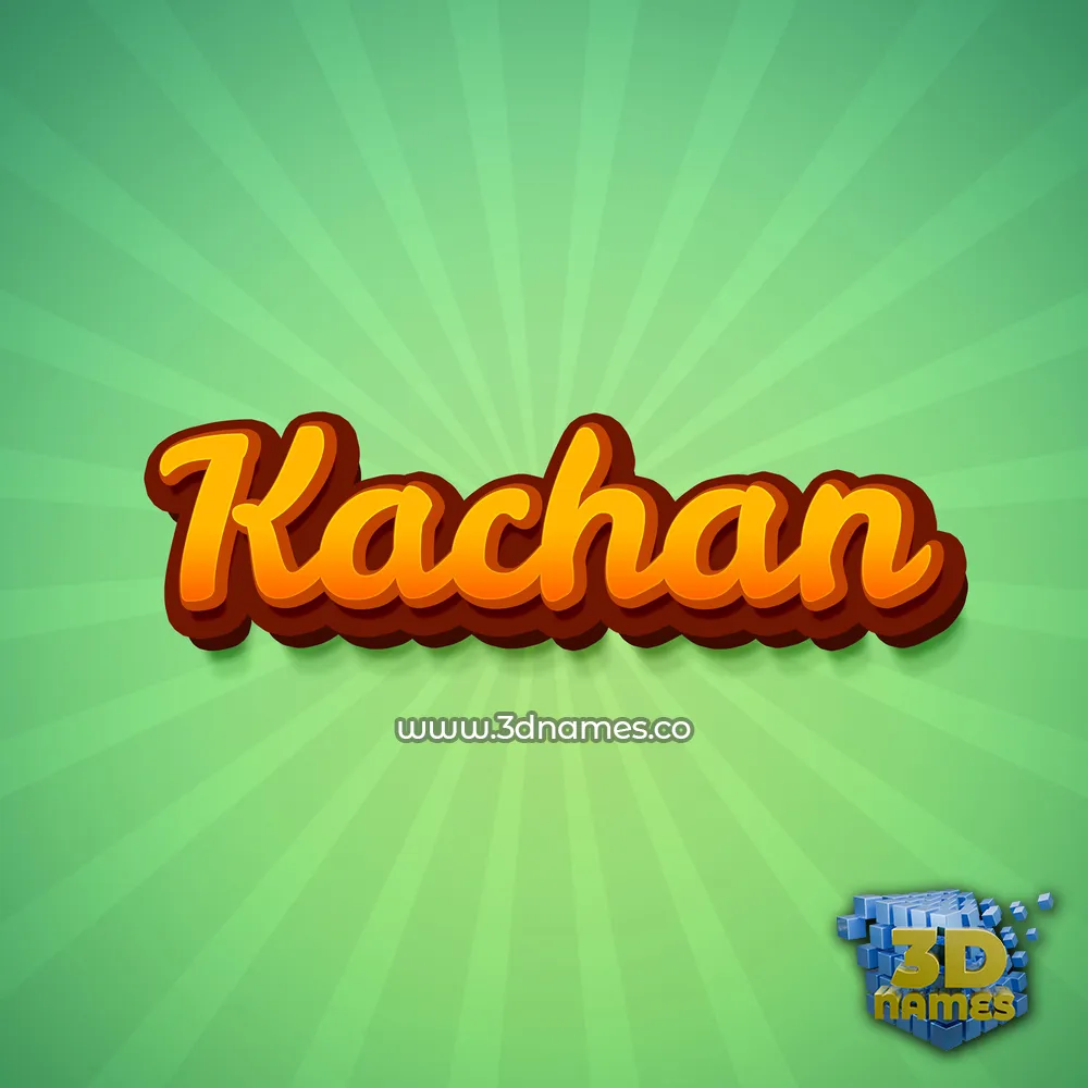 kachan in Green Rays style - 3D name wallpaper