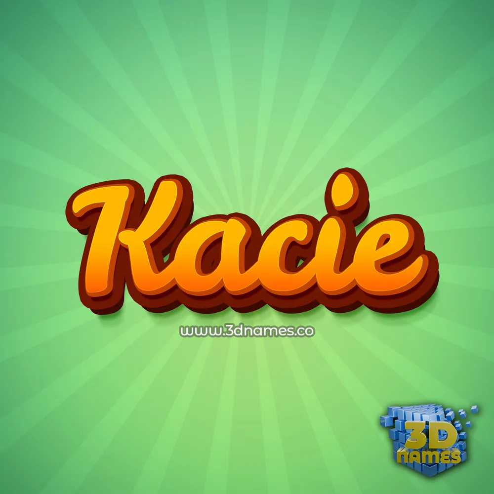 kacie in Green Rays style - 3D name wallpaper