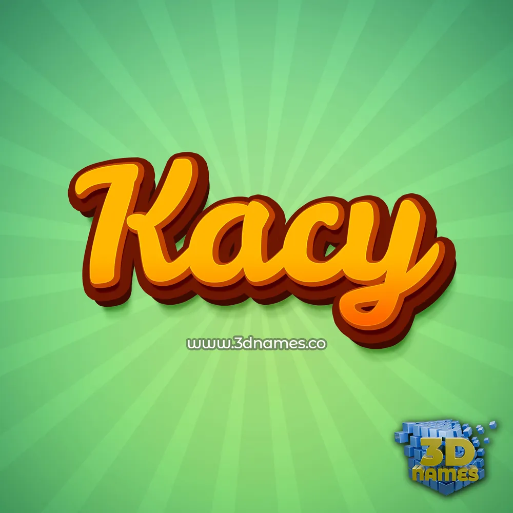 kacy in Green Rays style - 3D name wallpaper