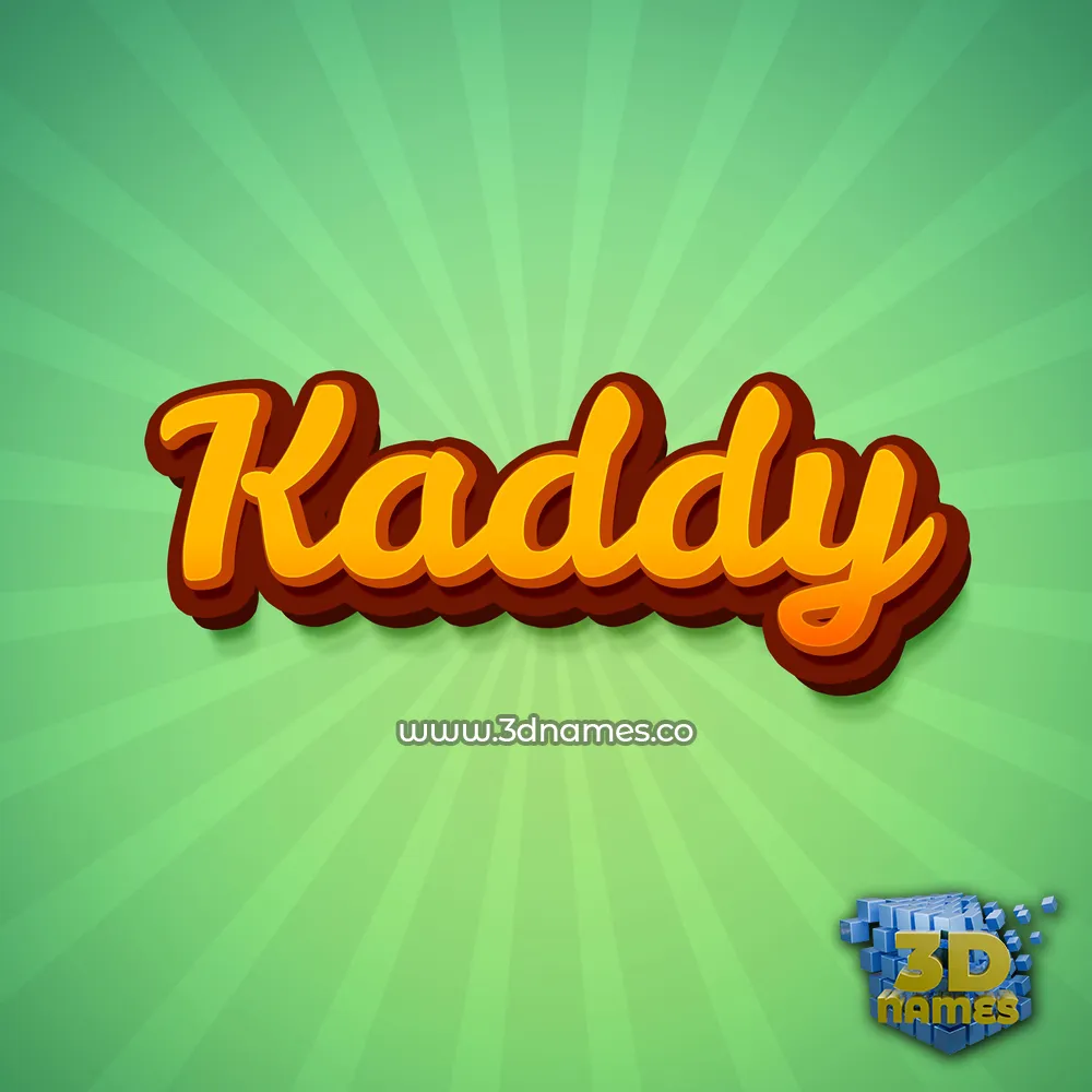 kaddy in Green Rays style - 3D name wallpaper