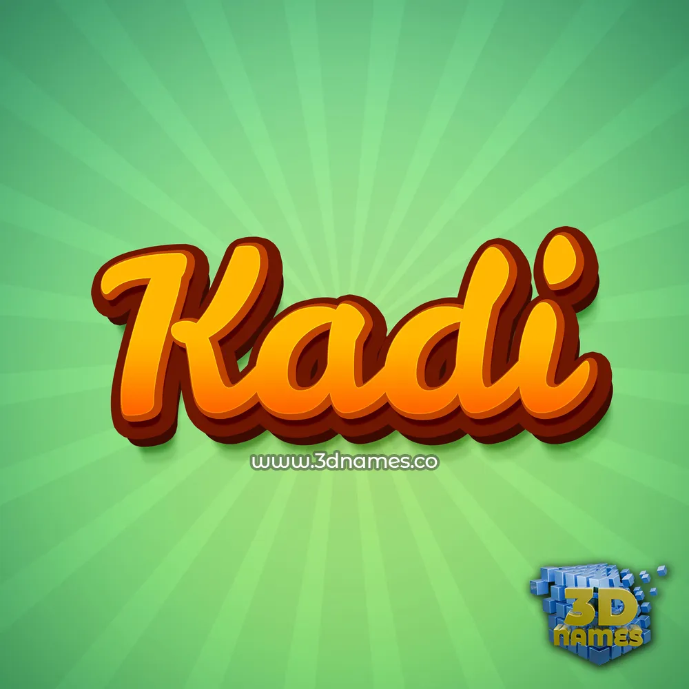 kadi in Green Rays style - 3D name wallpaper