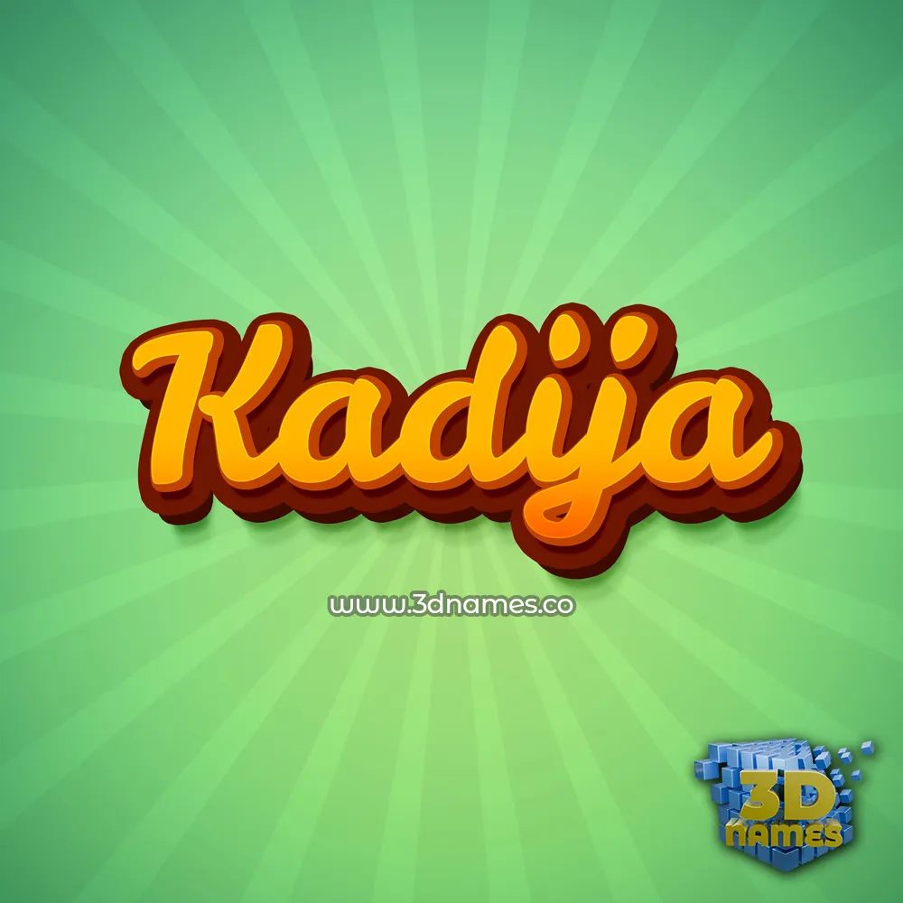 kadija in Green Rays style - 3D name wallpaper