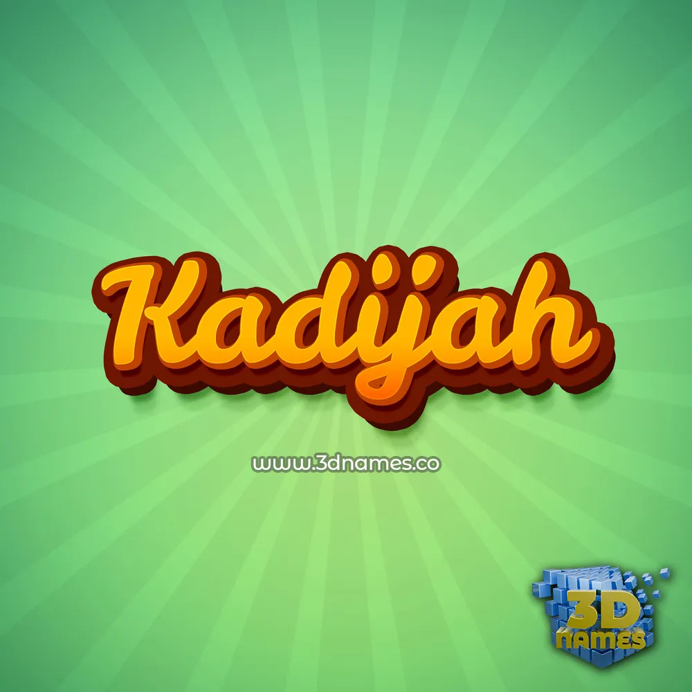 kadijah in Green Rays style - 3D name wallpaper