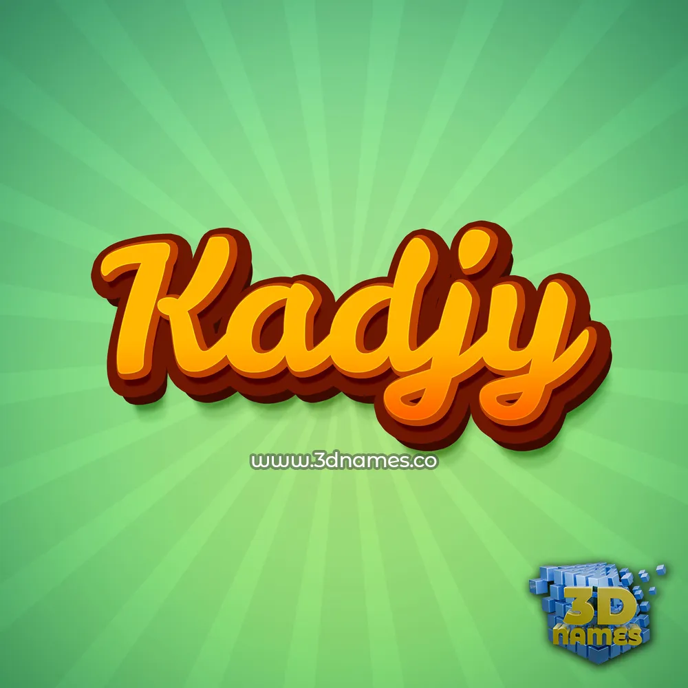 kadjy in Green Rays style - 3D name wallpaper