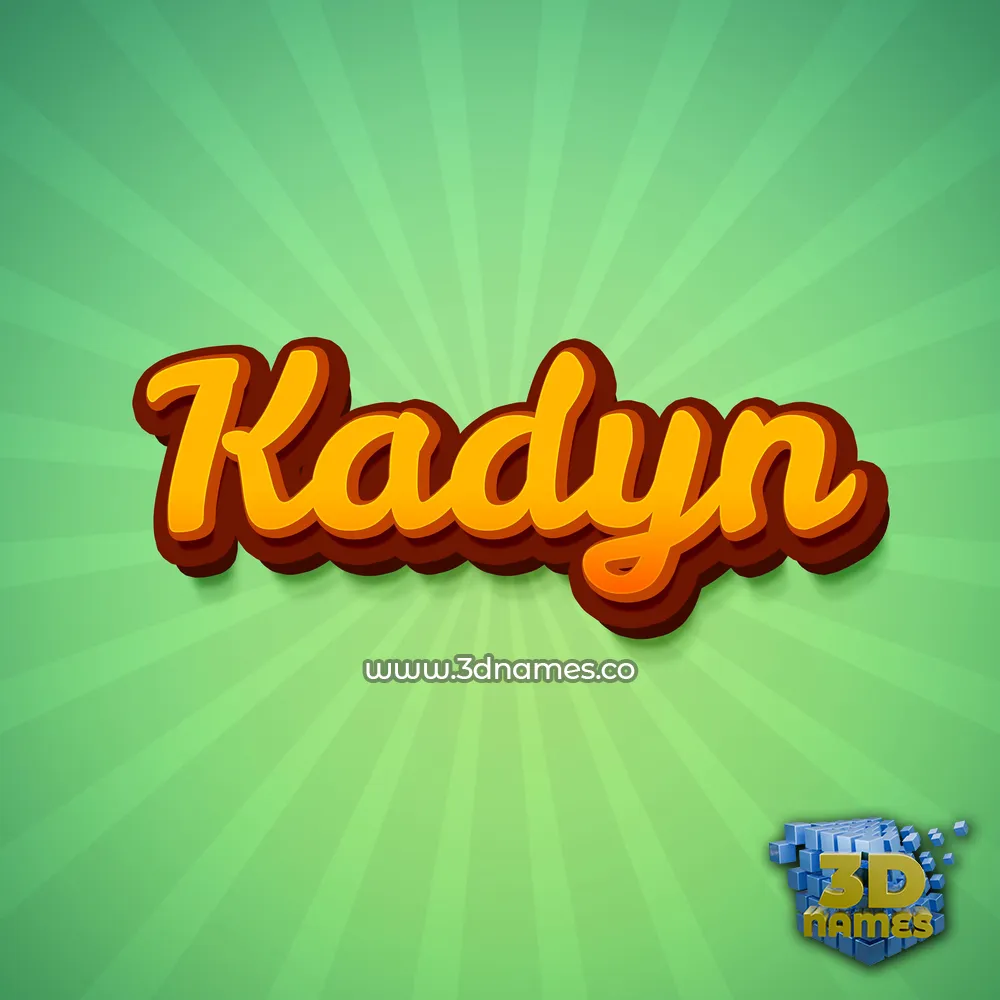 kadyn in Green Rays style - 3D name wallpaper
