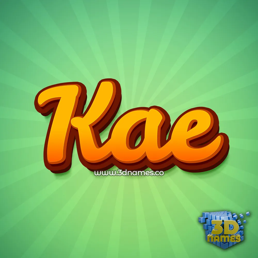 kae in Green Rays style - 3D name wallpaper