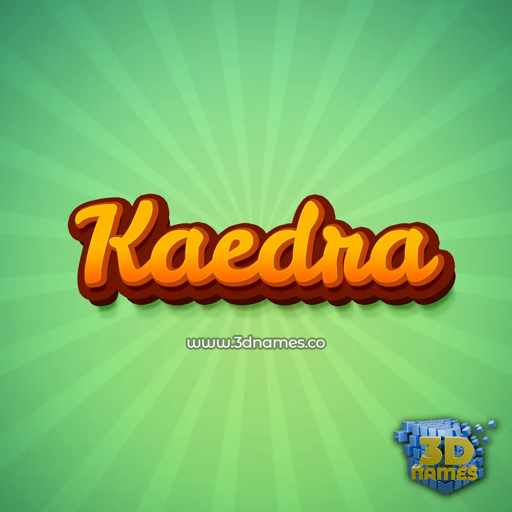 kaedra in Green Rays style - 3D name wallpaper