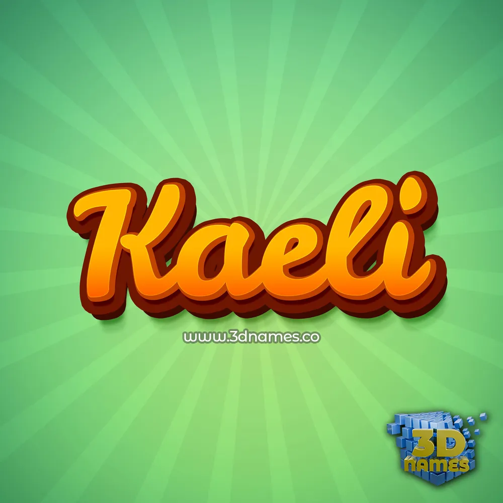 kaeli in Green Rays style - 3D name wallpaper