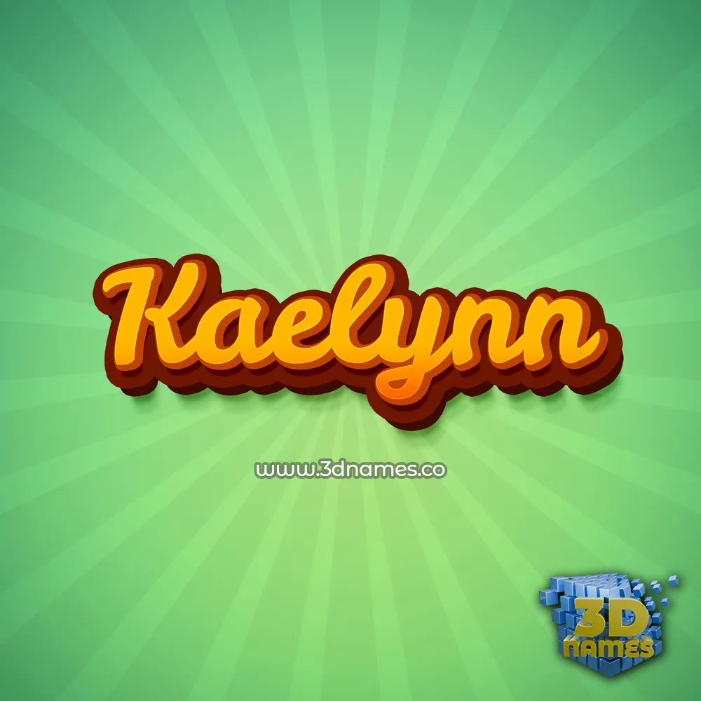kaelynn in Green Rays style - 3D name wallpaper