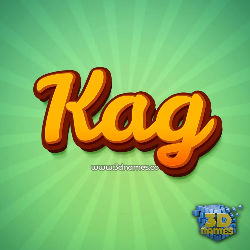 kag in Green Rays style - 3D name wallpaper