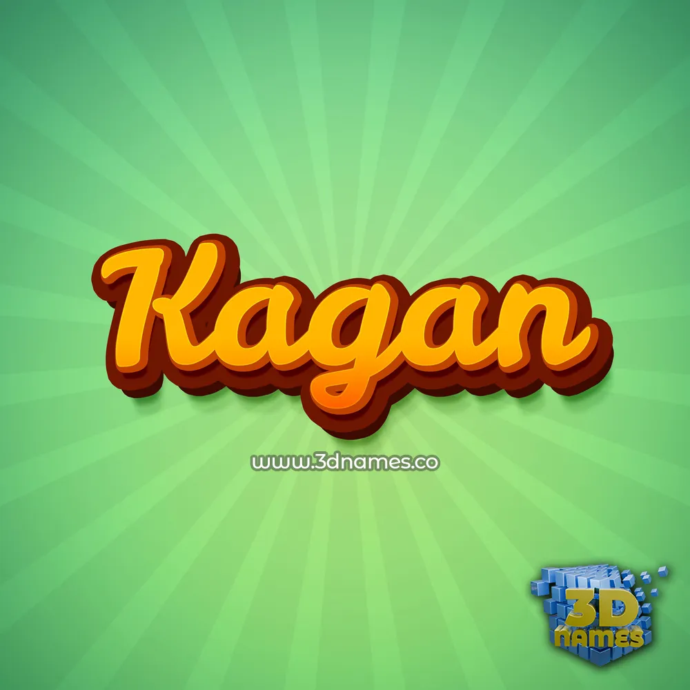 kagan in Green Rays style - 3D name wallpaper