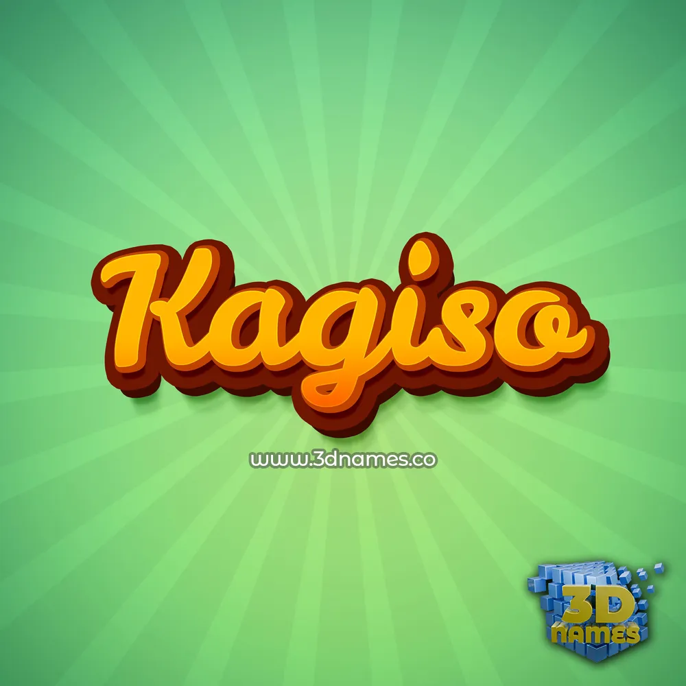kagiso in Green Rays style - 3D name wallpaper