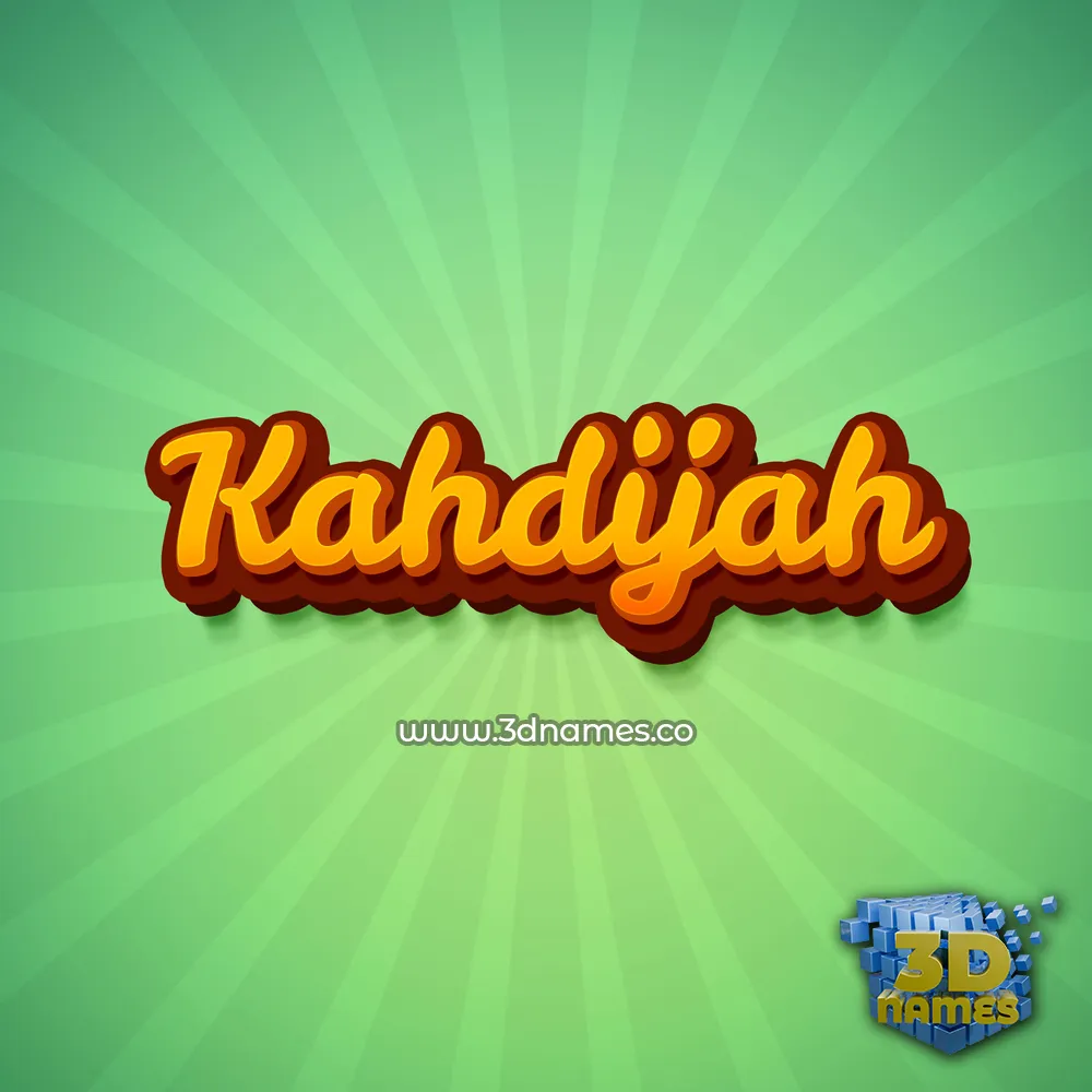 kahdijah in Green Rays style - 3D name wallpaper