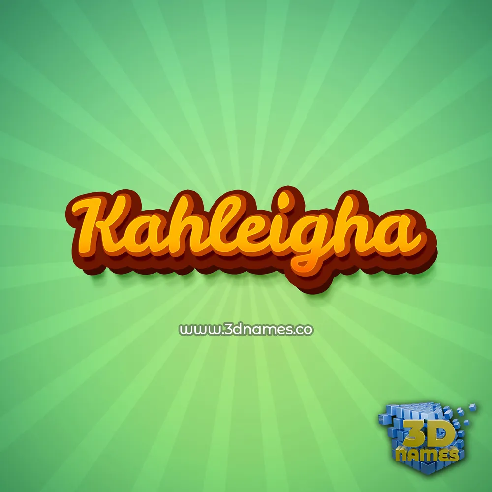 kahleigha in Green Rays style - 3D name wallpaper