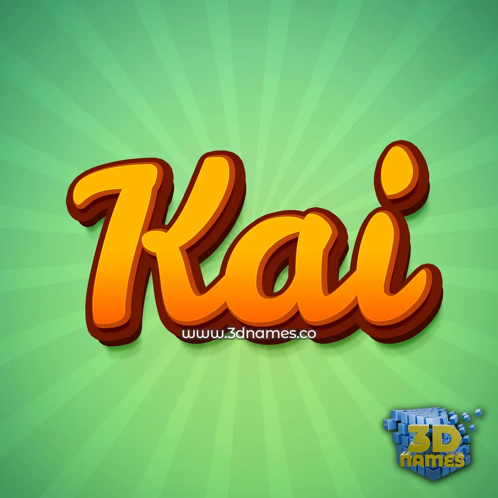kai in Green Rays style - 3D name wallpaper