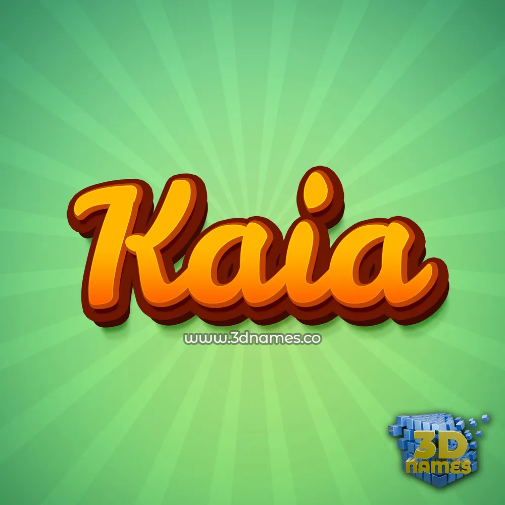 kaia in Green Rays style - 3D name wallpaper