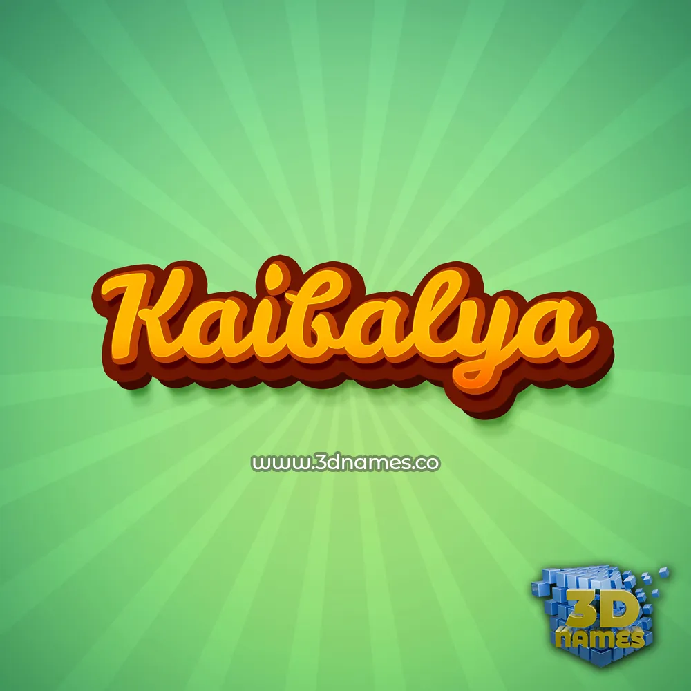 kaibalya in Green Rays style - 3D name wallpaper