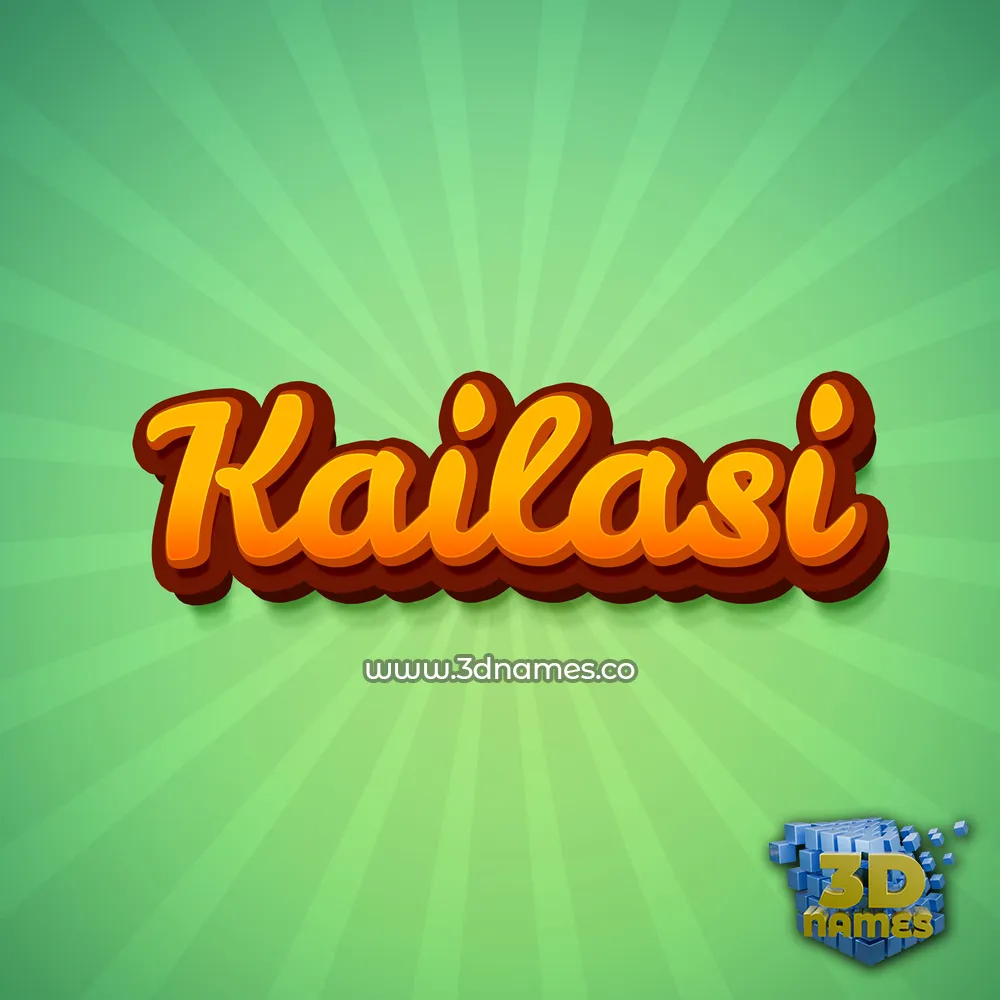 kailasi in Green Rays style - 3D name wallpaper