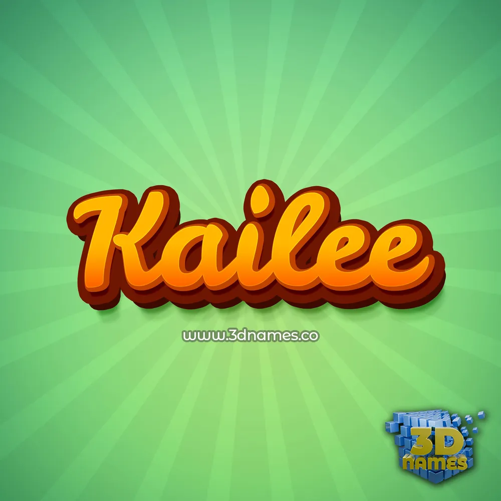 kailee in Green Rays style - 3D name wallpaper