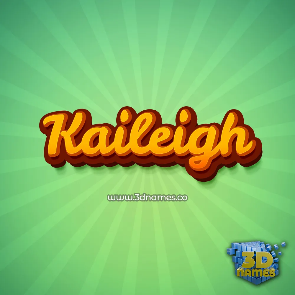 kaileigh in Green Rays style - 3D name wallpaper