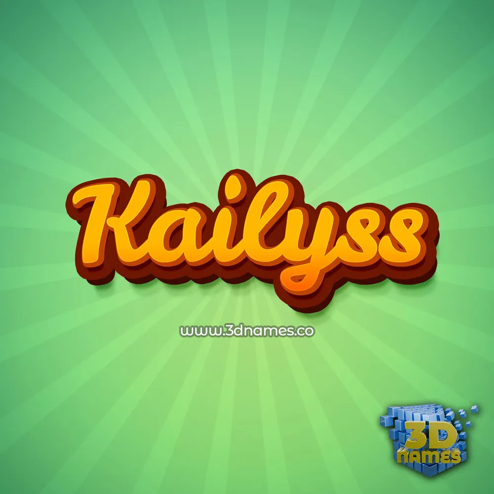 kailyss in Green Rays style - 3D name wallpaper
