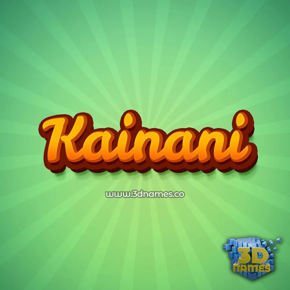 kainani in Green Rays style - 3D name wallpaper