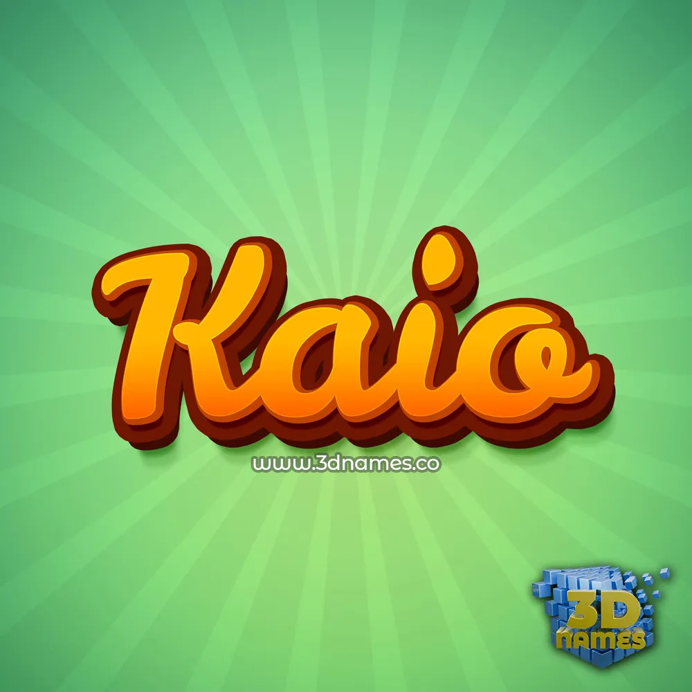 kaio in Green Rays style - 3D name wallpaper