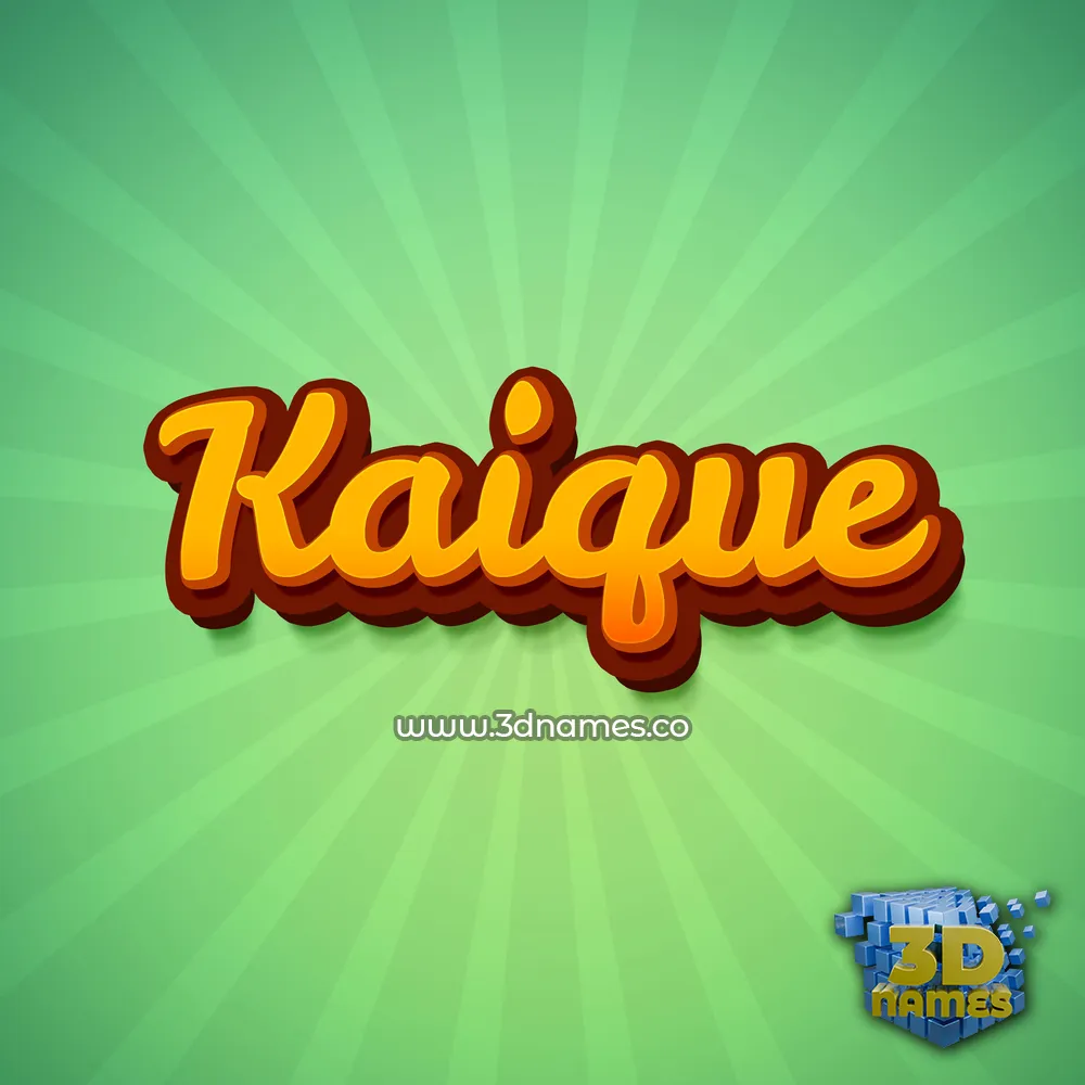kaique in Green Rays style - 3D name wallpaper