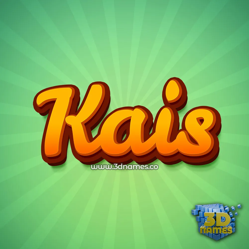 kais in Green Rays style - 3D name wallpaper