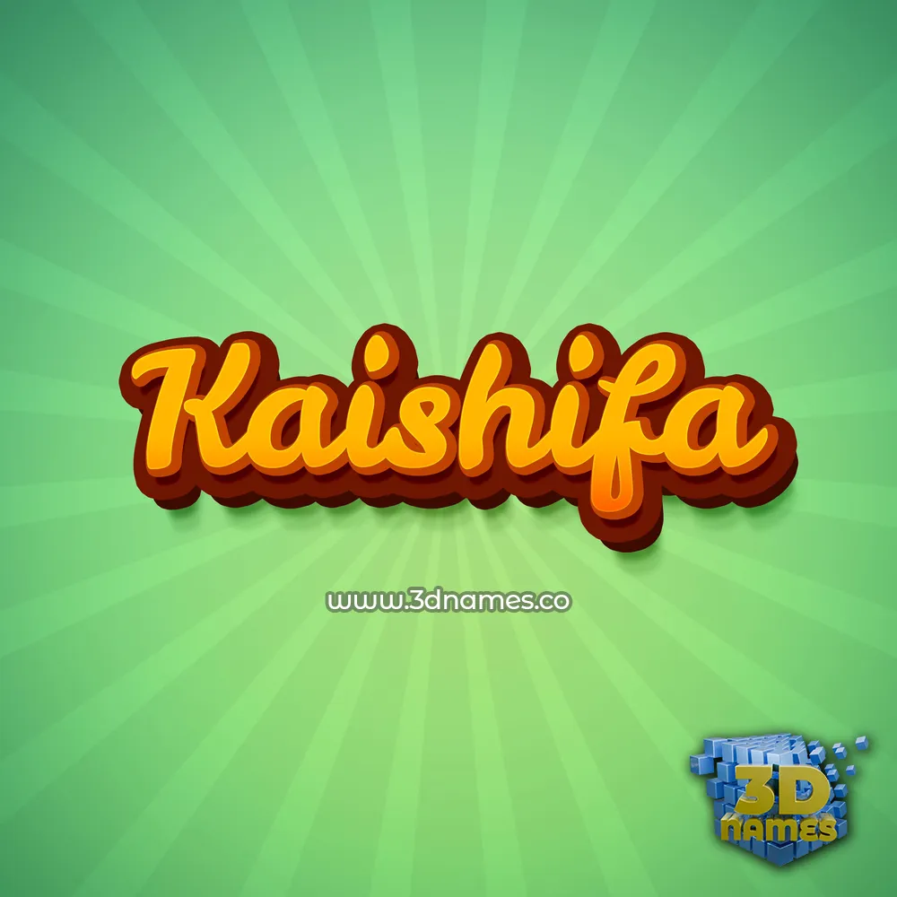kaishifa in Green Rays style - 3D name wallpaper