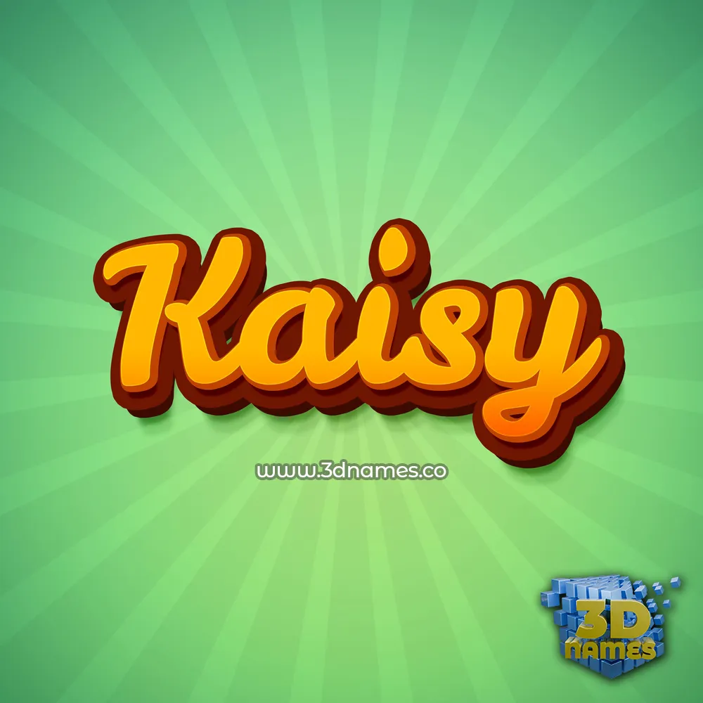 kaisy in Green Rays style - 3D name wallpaper