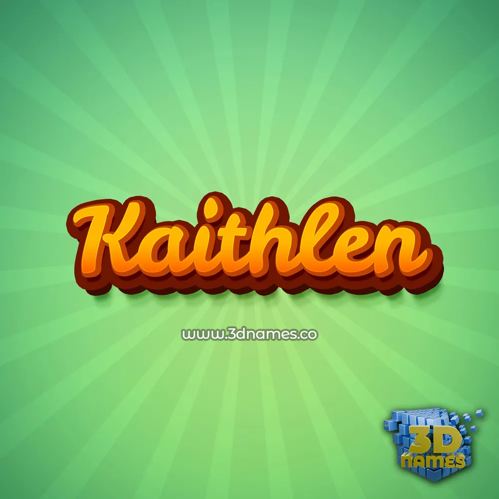 kaithlen in Green Rays style - 3D name wallpaper