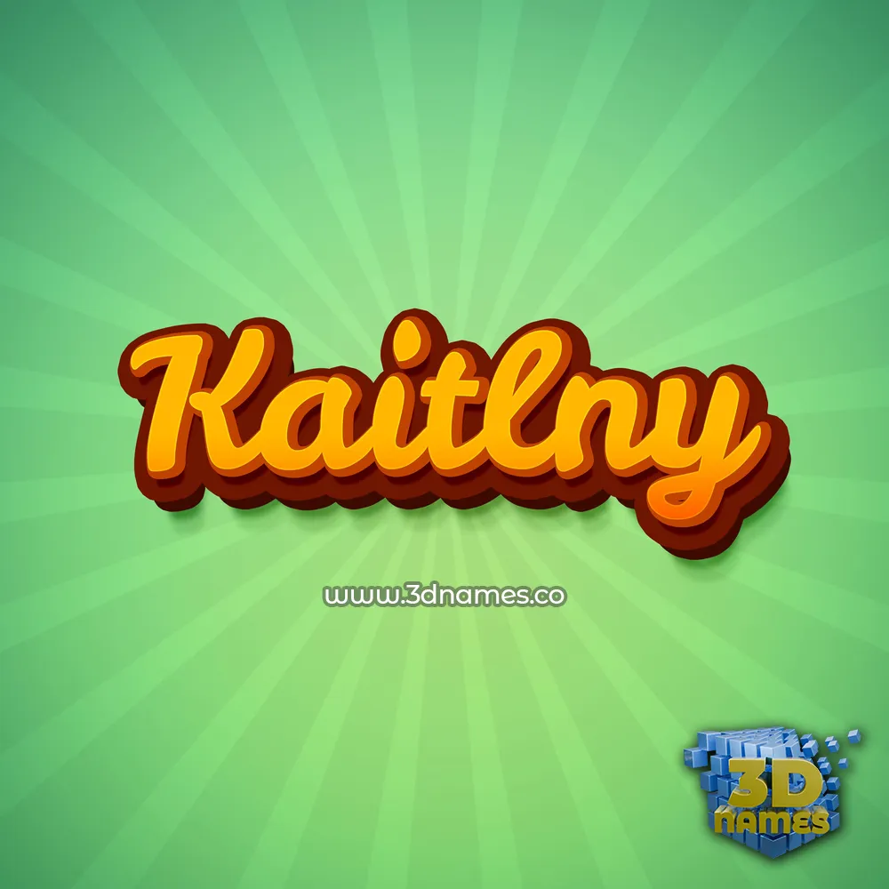 kaitlny in Green Rays style - 3D name wallpaper