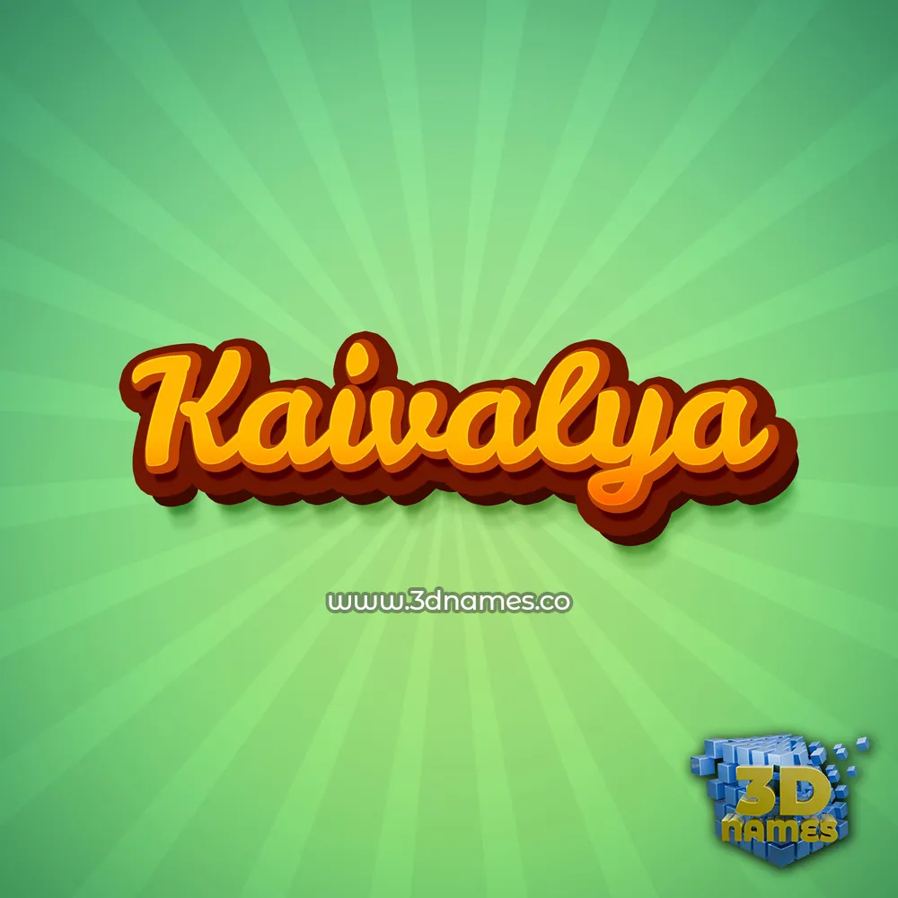 kaivalya in Green Rays style - 3D name wallpaper