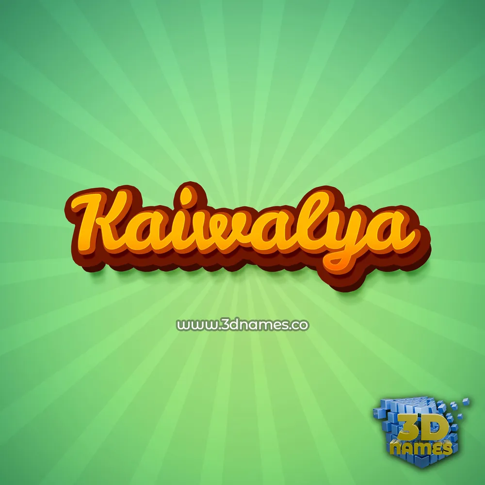 kaiwalya in Green Rays style - 3D name wallpaper