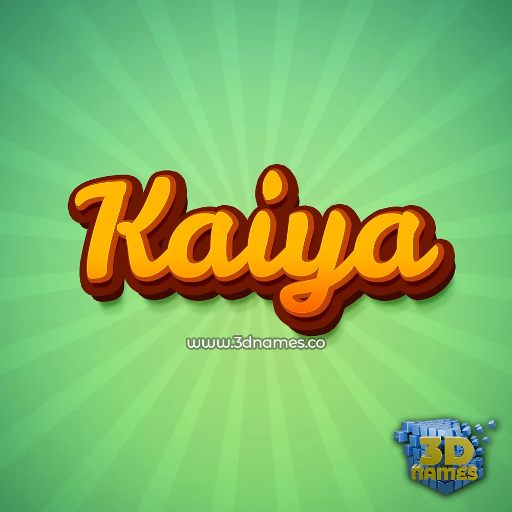 kaiya in Green Rays style - 3D name wallpaper