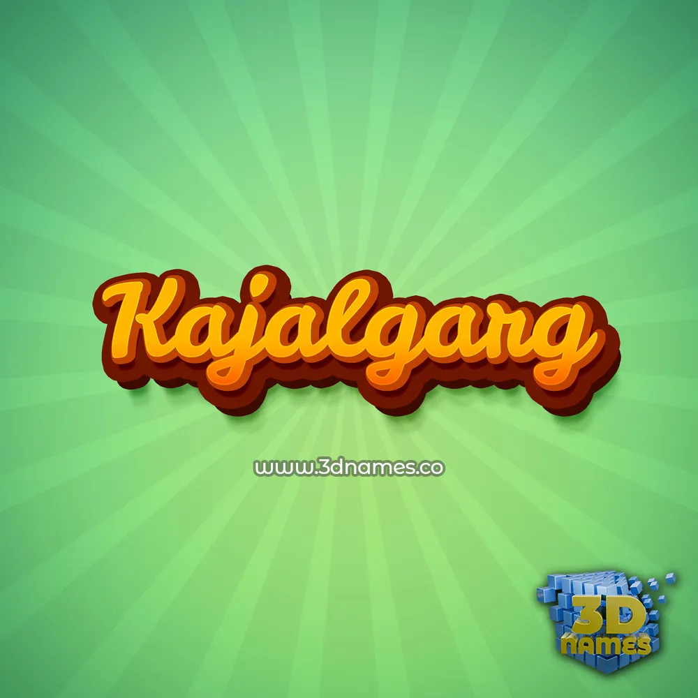 kajalgarg in Green Rays style - 3D name wallpaper