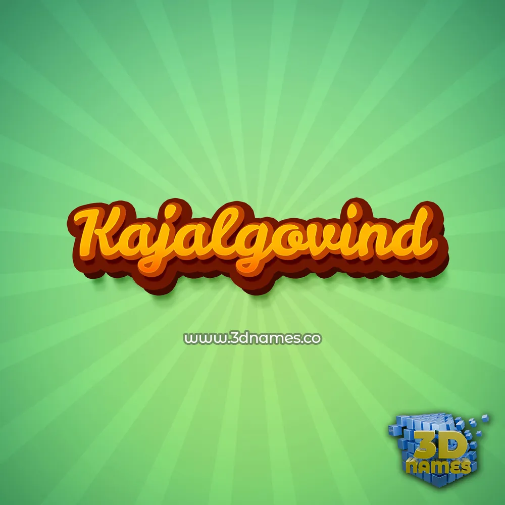 kajalgovind in Green Rays style - 3D name wallpaper
