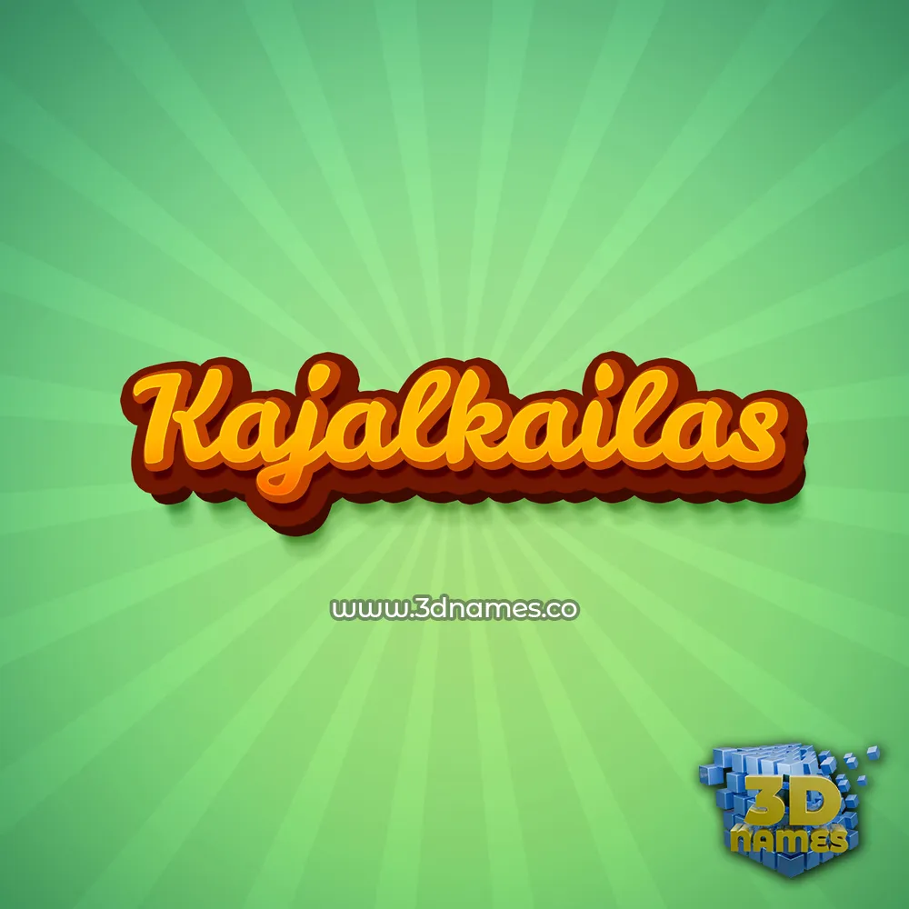kajalkailas in Green Rays style - 3D name wallpaper