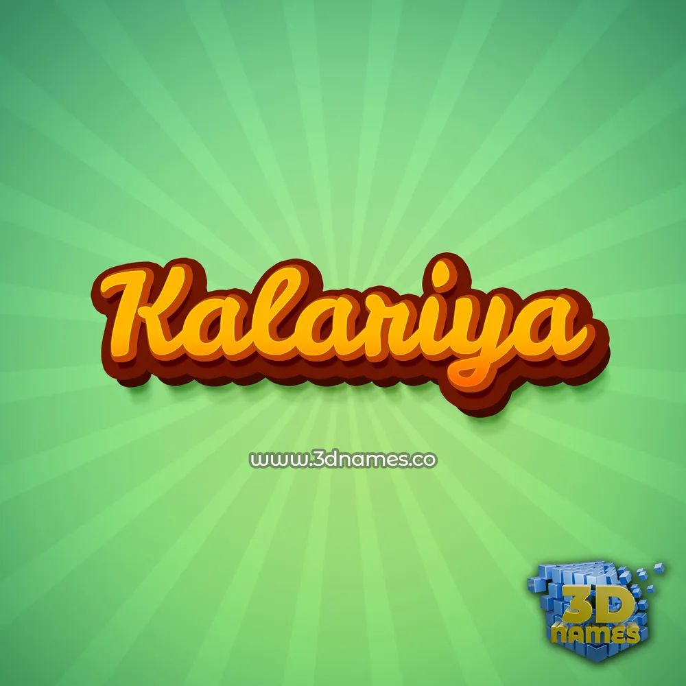 kalariya in Green Rays style - 3D name wallpaper