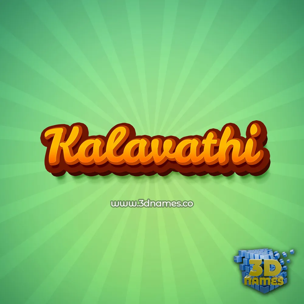 kalavathi in Green Rays style - 3D name wallpaper