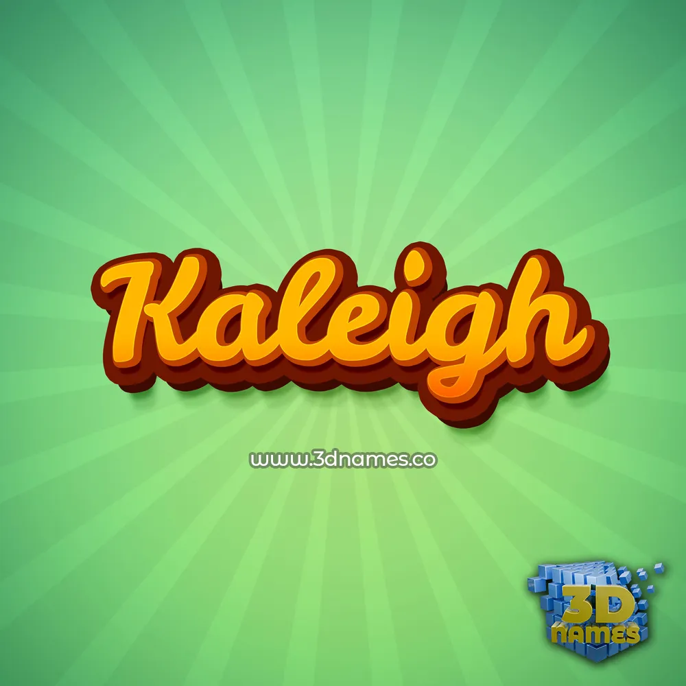 kaleigh in Green Rays style - 3D name wallpaper