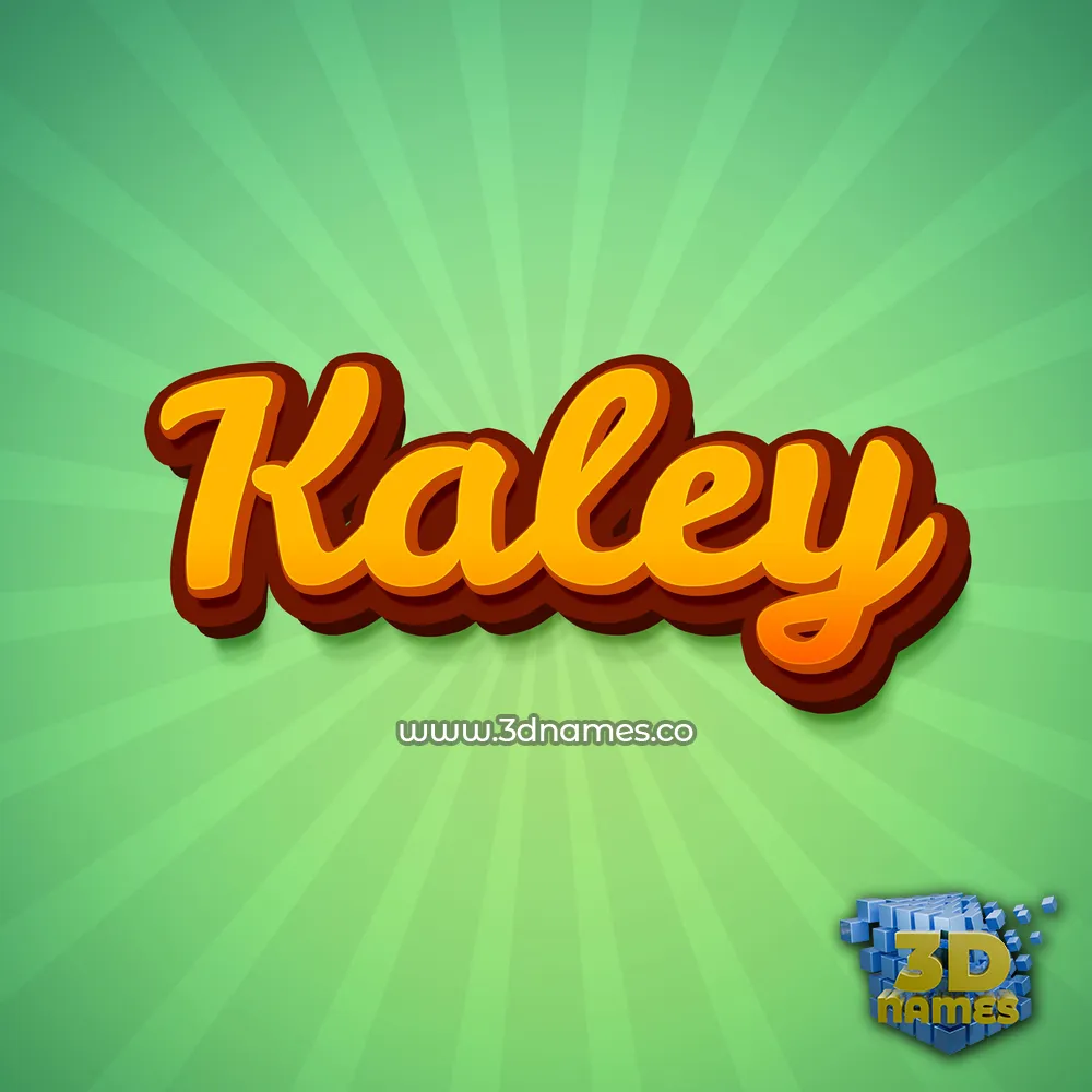 kaley in Green Rays style - 3D name wallpaper