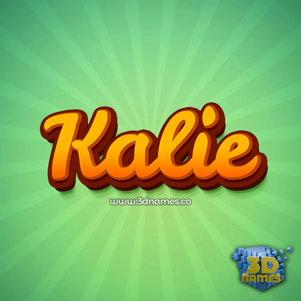 kalie in Green Rays style - 3D name wallpaper